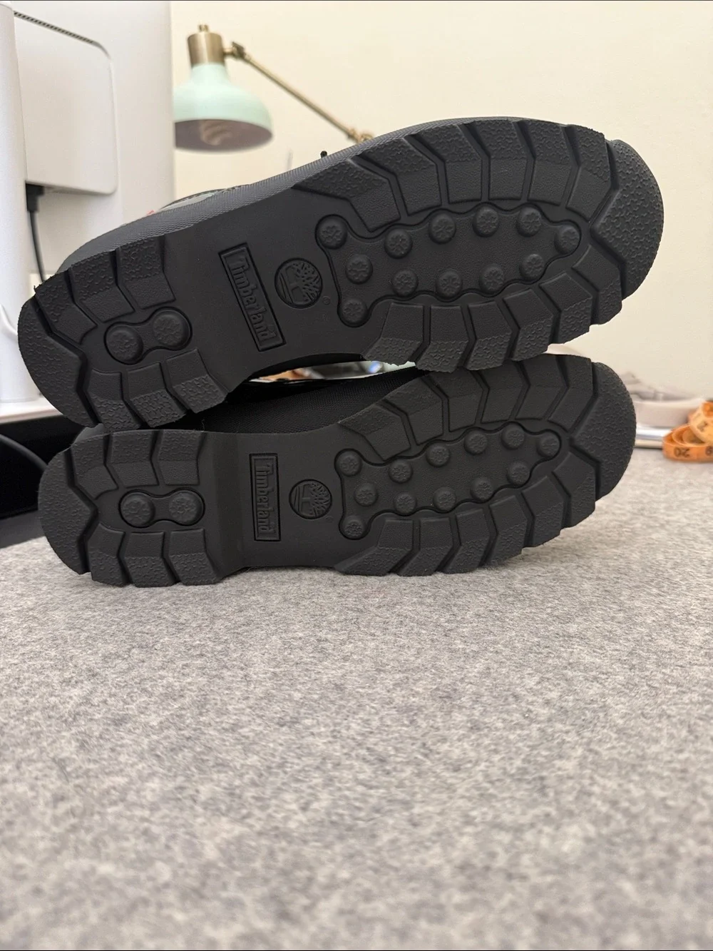 Supreme + Timberland Euro Hiker Low, Black Patent leather 10M